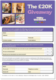 The £20K Giveaway flyers (2027 prize draw)