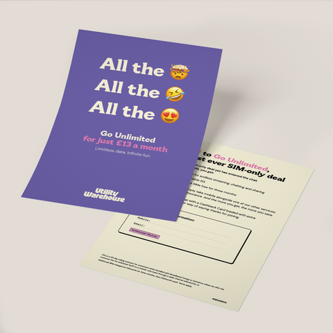 Mobile tariff flyer (Emojis)